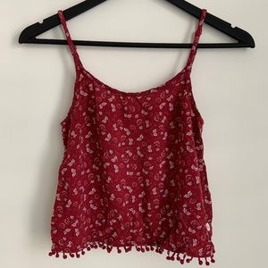 🏷️ 🌸 2/$20 or 3/$24 - Harlow Burgundy Crop Tank Top